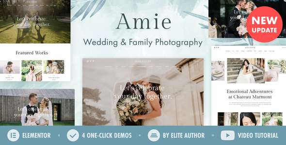 Amie — Wedding Photography WordPress Logo